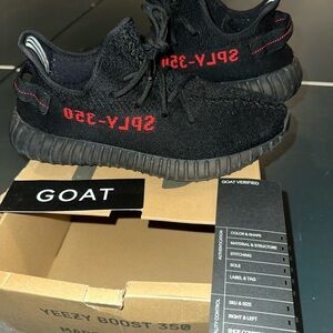 Adidas Yeezy Boost 350 V2 Black with Red Detail